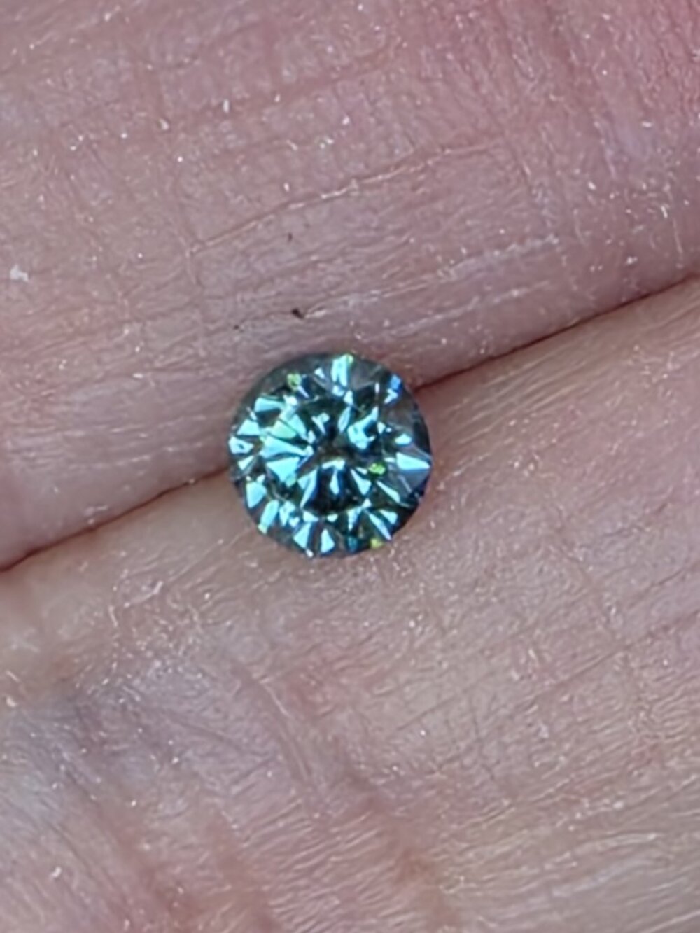 .45 ct Natural Blue Diamond Round Cut Loose Gemstone